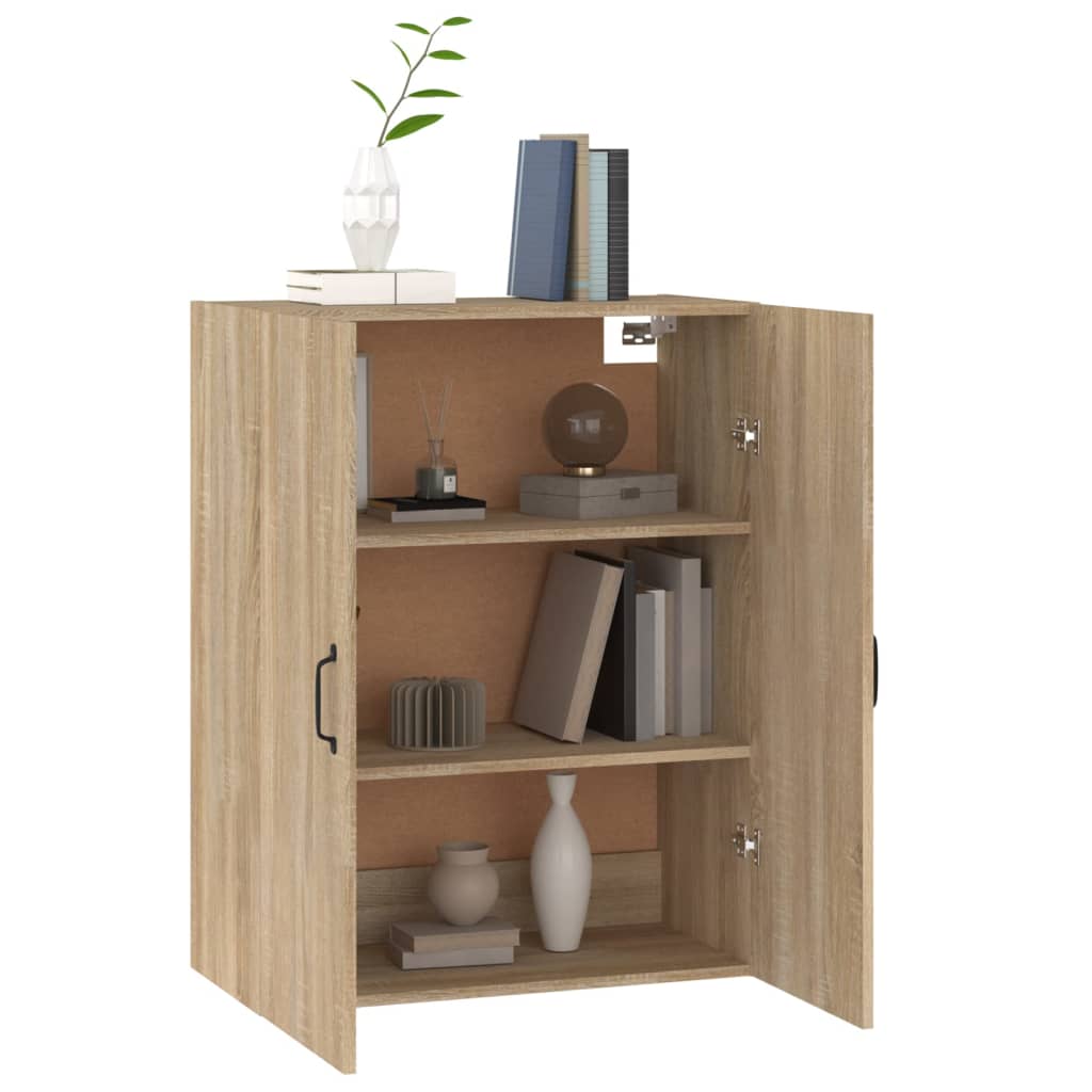 Wall cabinet, oak, 69.5x34x90cm, treated wood