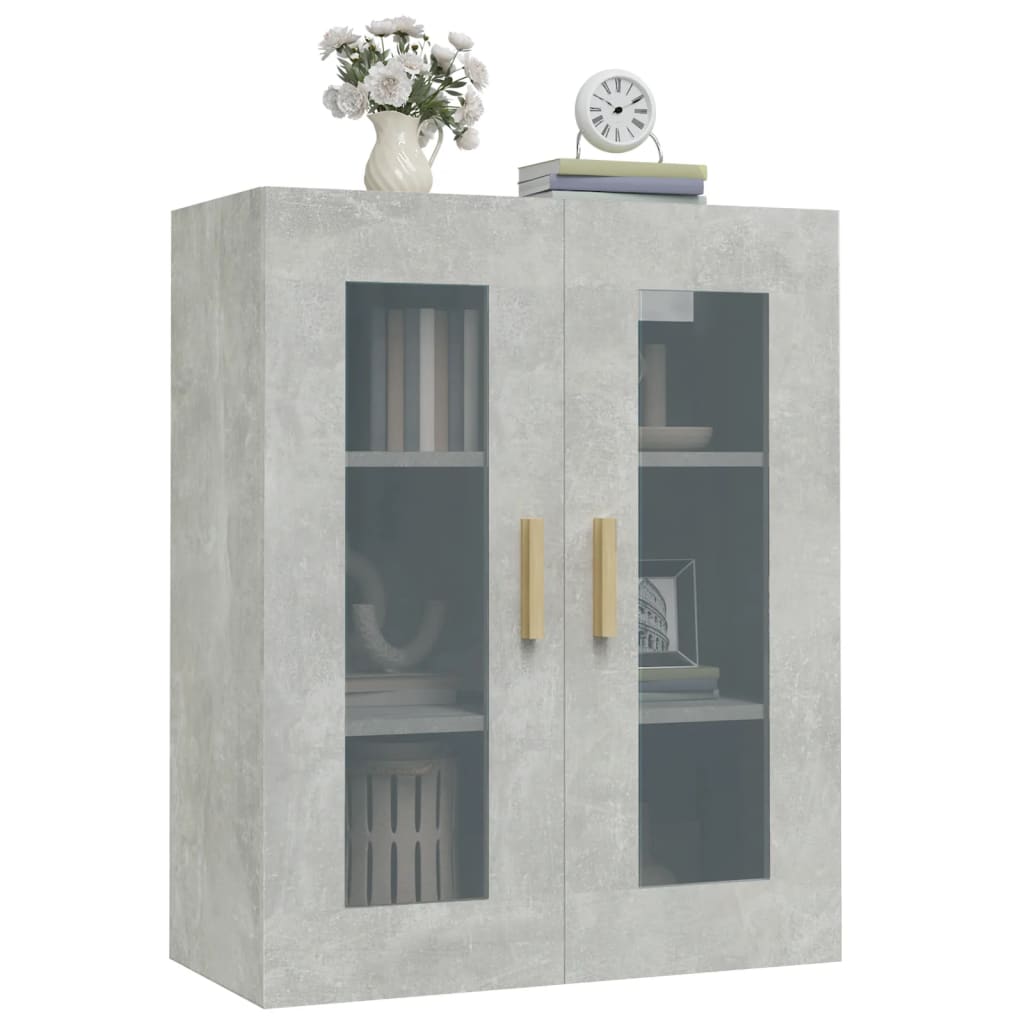 Wall-mounted cabinet, concrete grey, 69.5x34x90cm