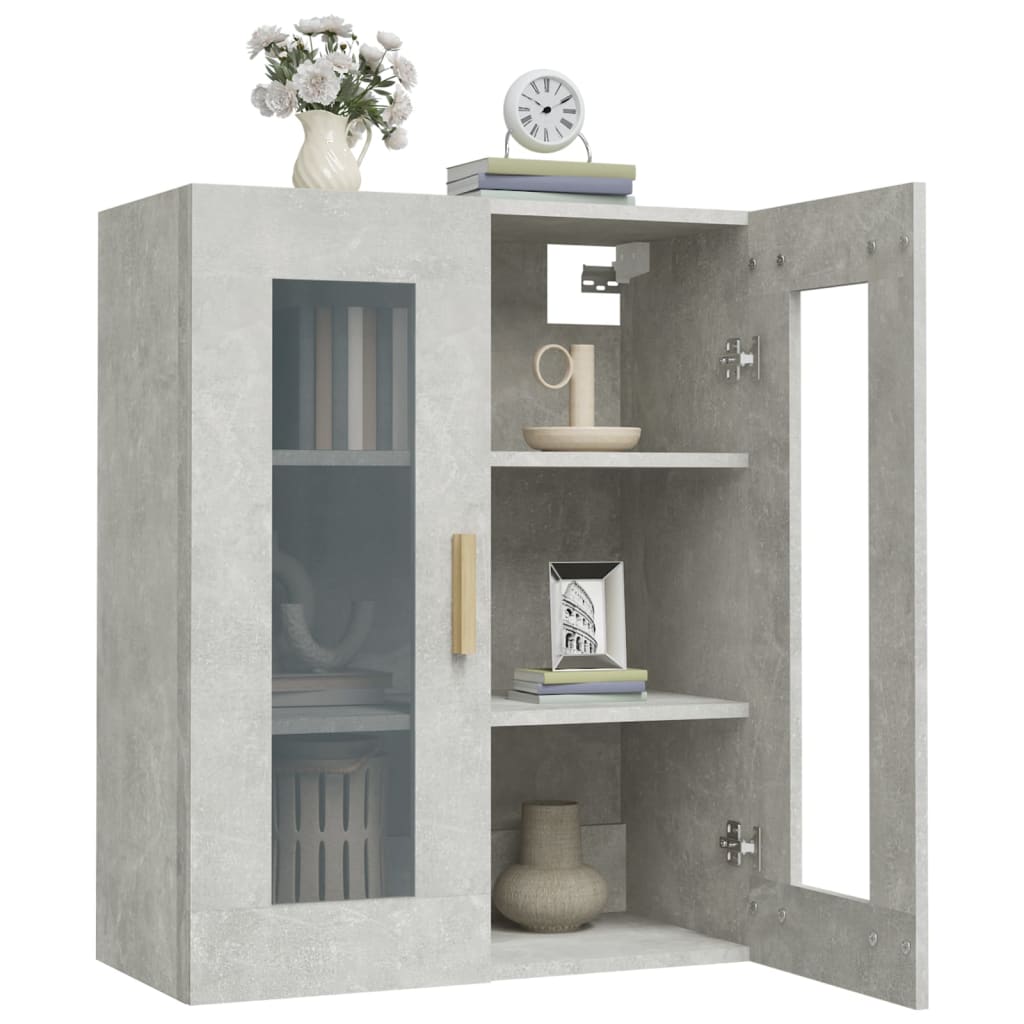 Wall-mounted cabinet, concrete grey, 69.5x34x90cm
