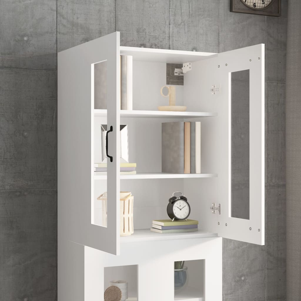 Wall-mounted cabinet, white, 69.5x34x90cm