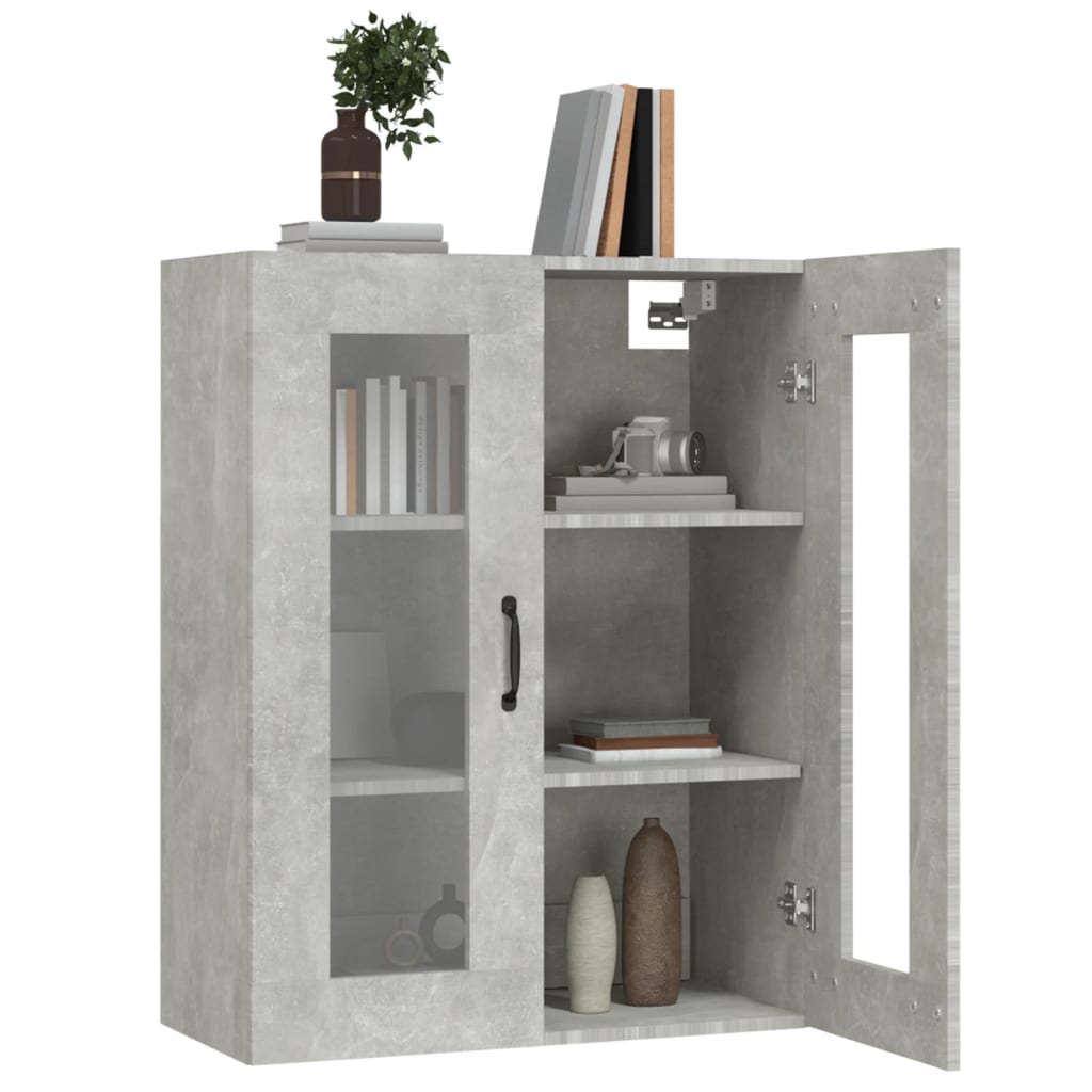 Wall-mounted cabinet, concrete grey, 69.5x34x90cm