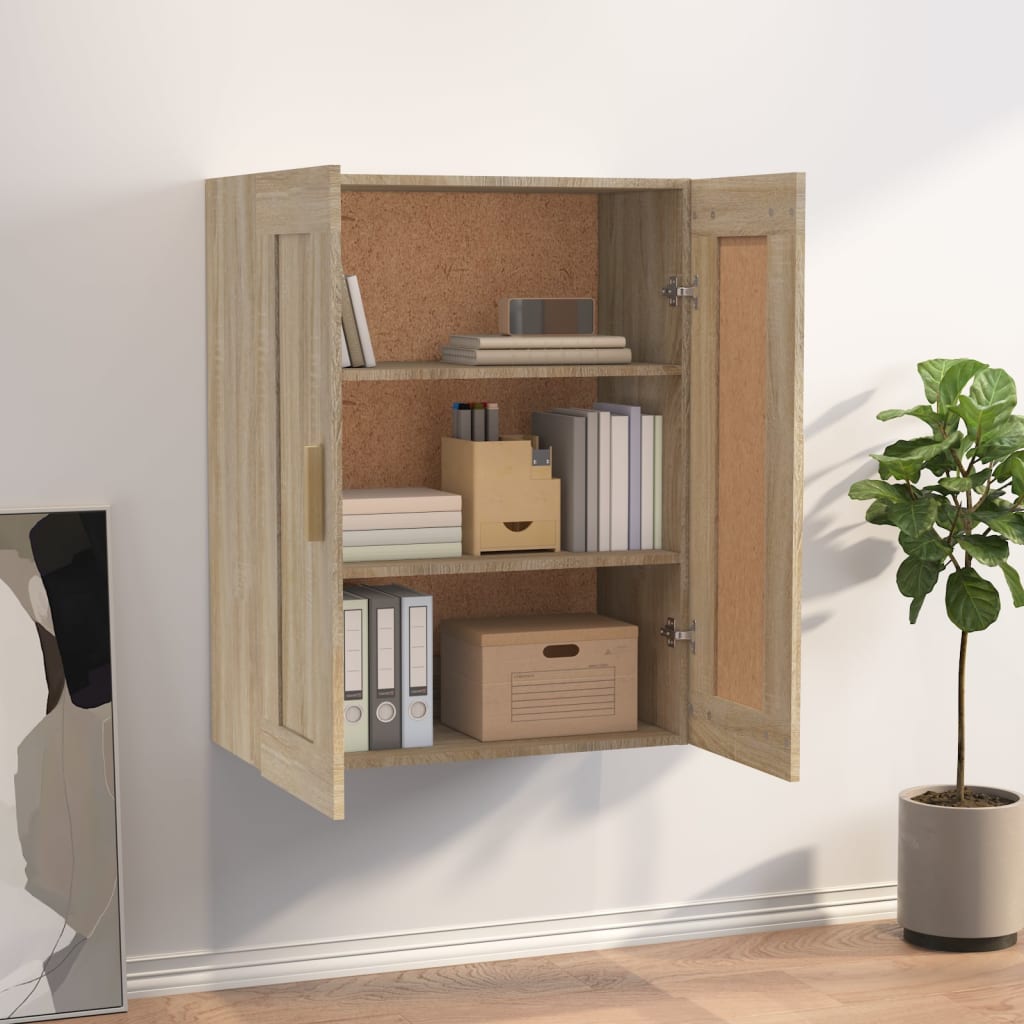 Wall cabinet, oak, 69.5x32.5x90cm, treated wood