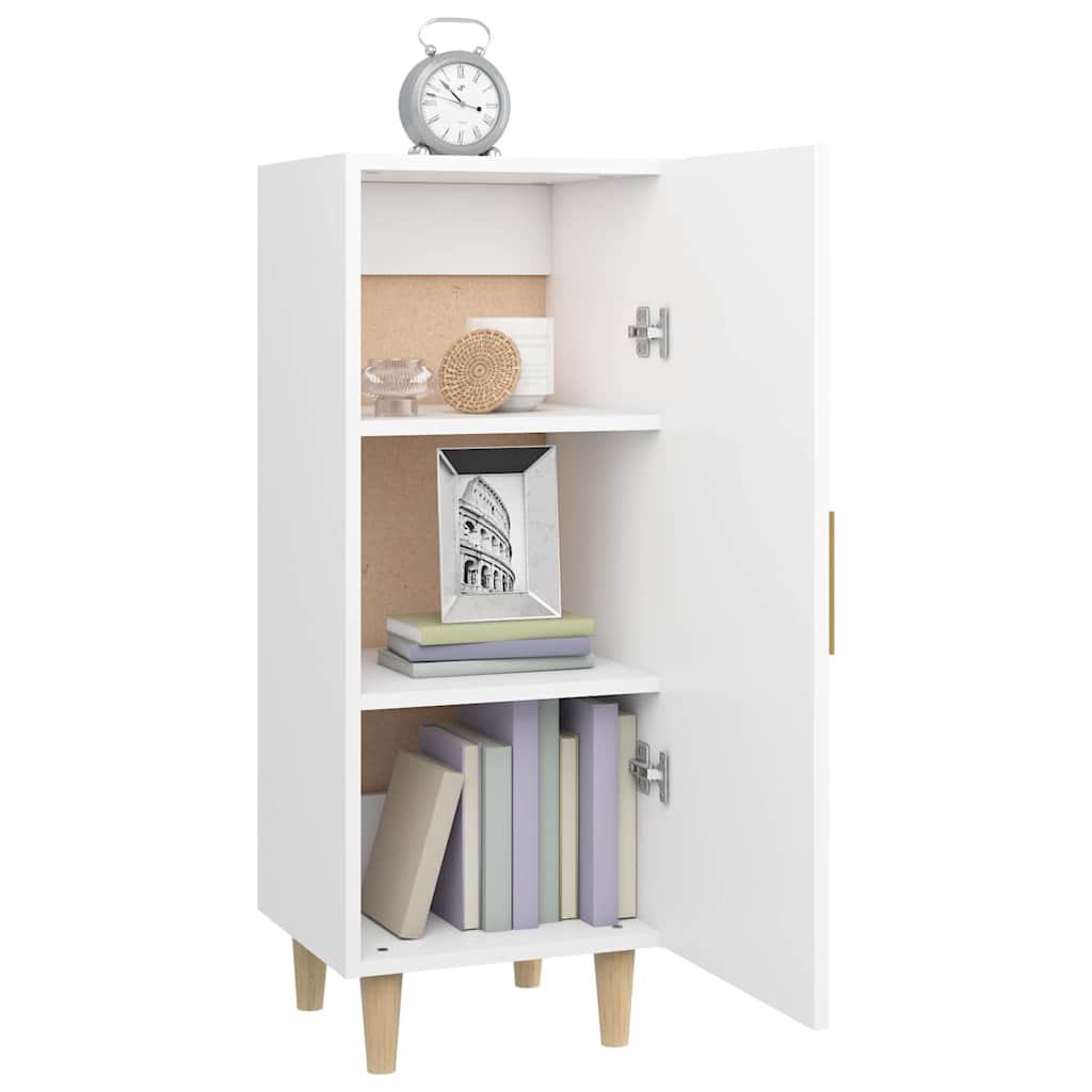 Side cabinet, white, 34.5x34x90cm, engineered wood