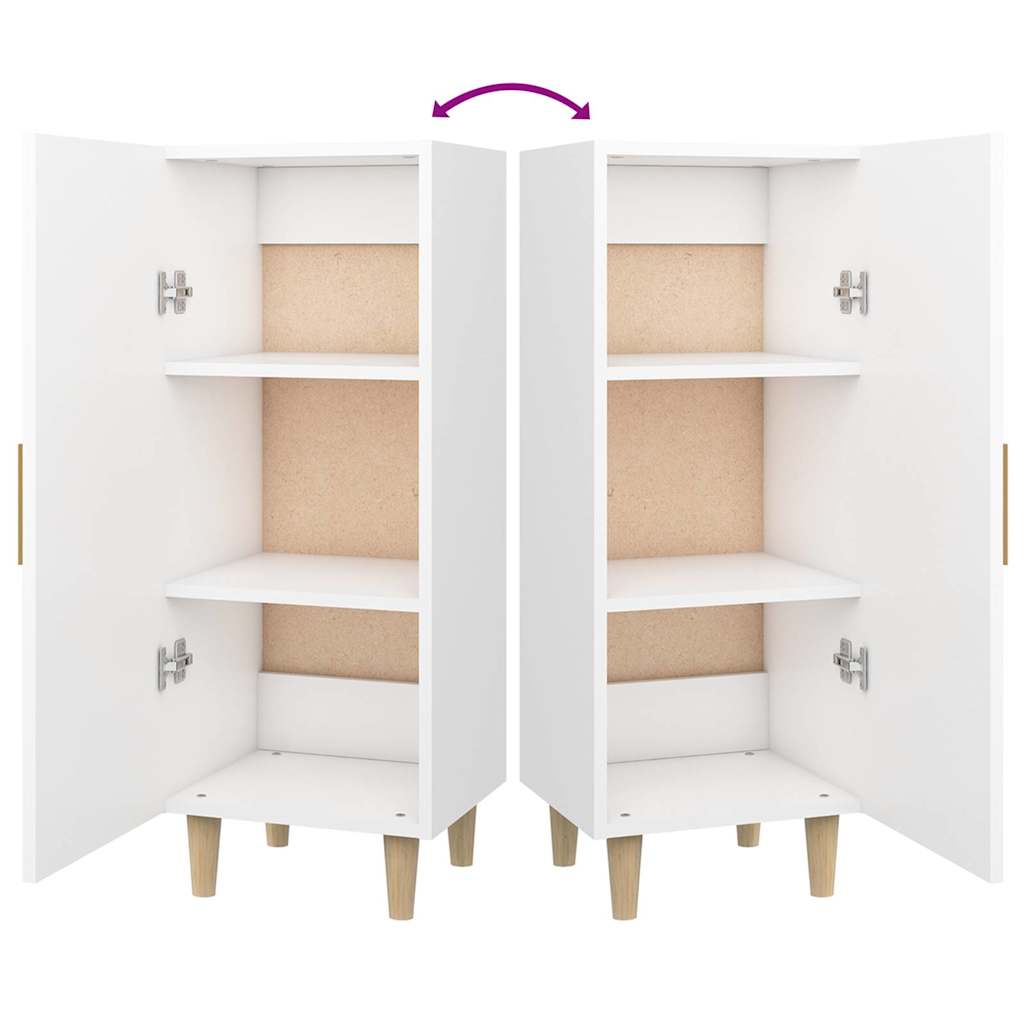 Side cabinet, white, 34.5x34x90cm, engineered wood
