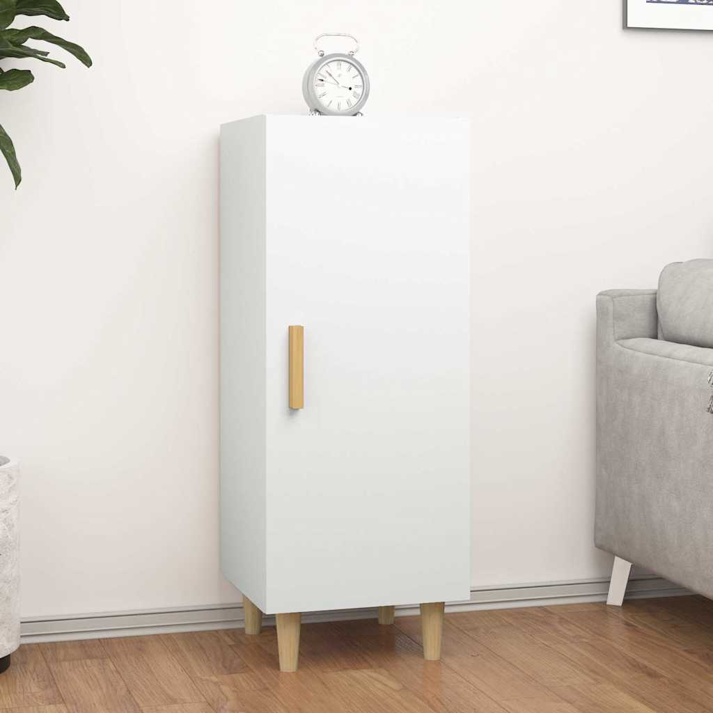 Side cabinet, white, 34.5x34x90cm, engineered wood