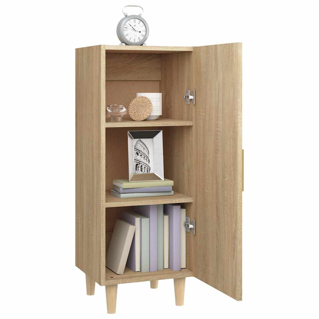 Side cabinet, oak color, 34.5x34x90cm, engineered wood