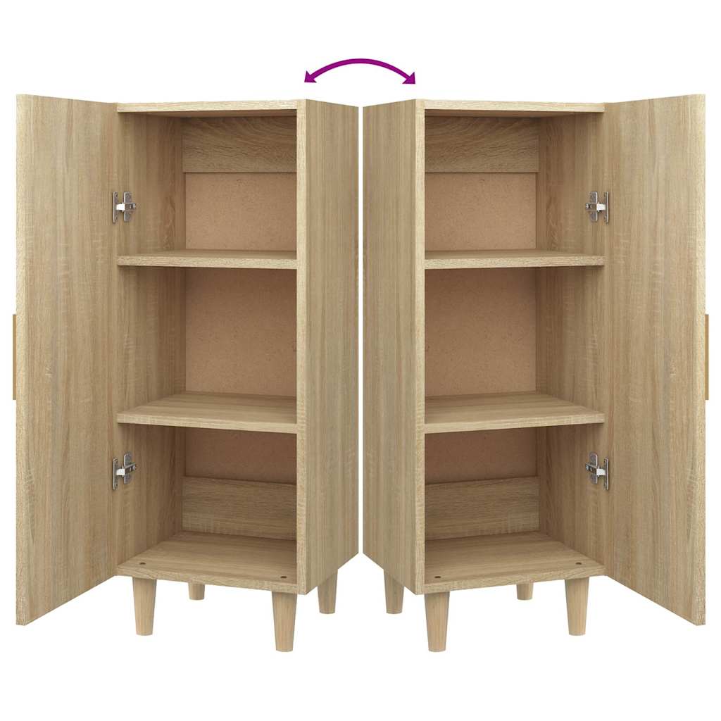 Side cabinet, oak color, 34.5x34x90cm, engineered wood