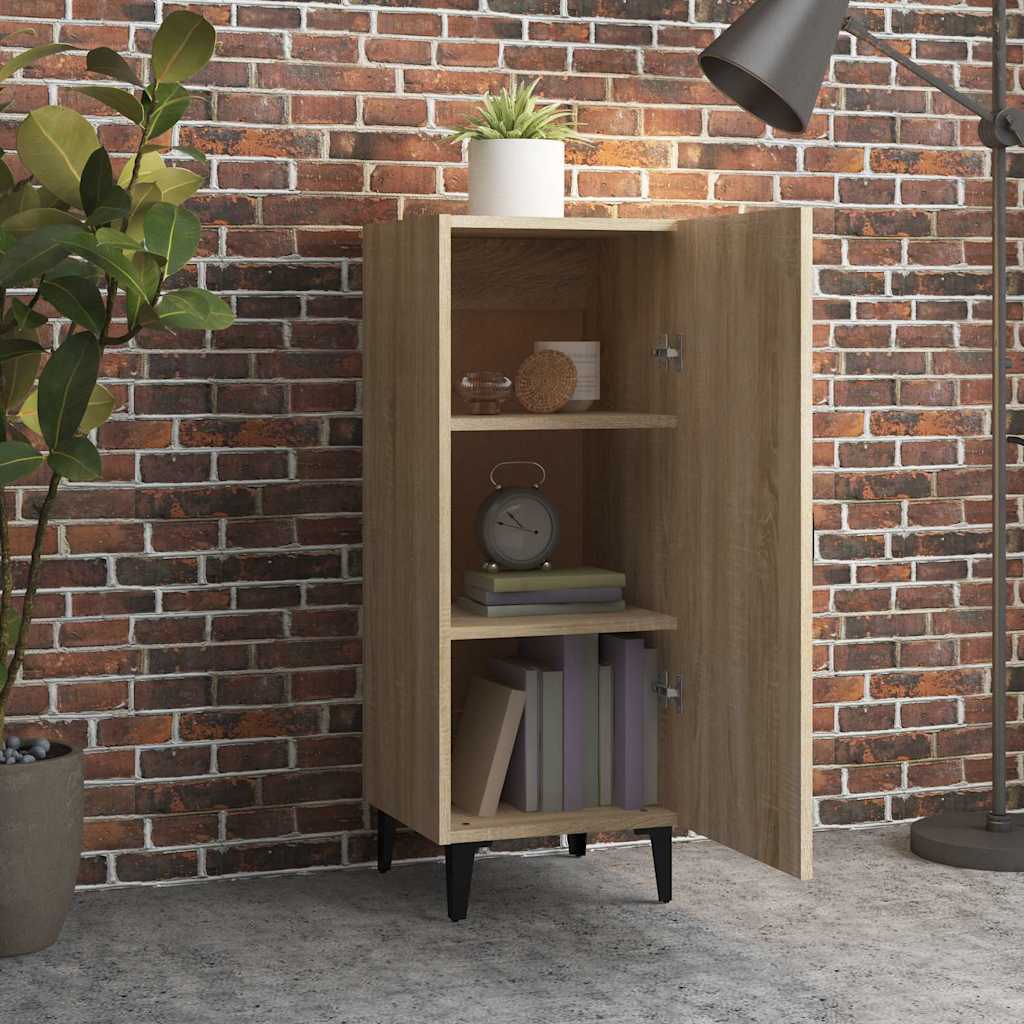Side cabinet, oak color, 34.5x34x90cm, engineered wood