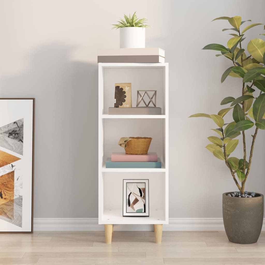 Sideboard, white, 34.5x32.5x90cm, engineered wood