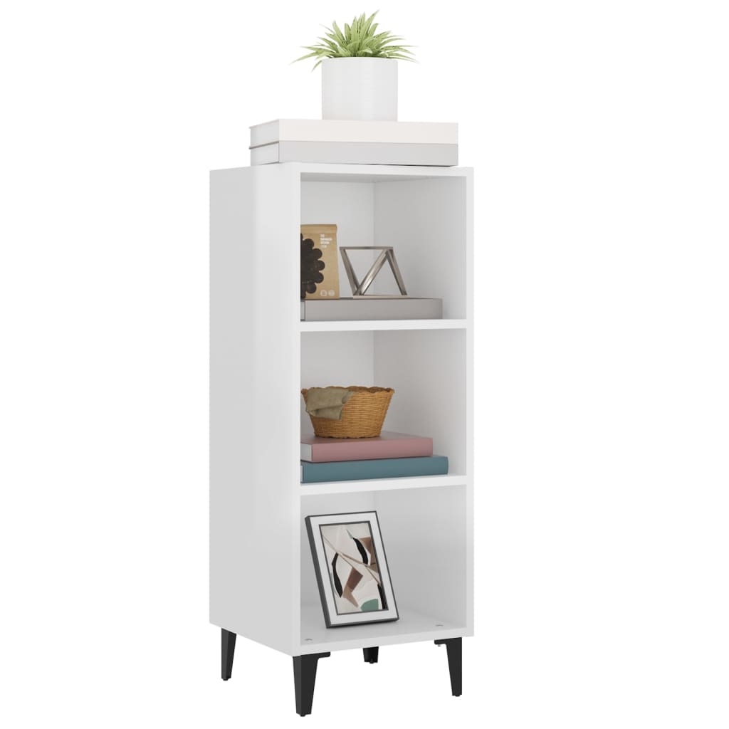 Side cabinet, white, 34.5x32.5x90cm, wood, high gloss