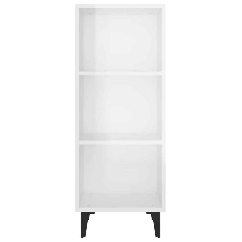 Side cabinet, white, 34.5x32.5x90cm, wood, high gloss