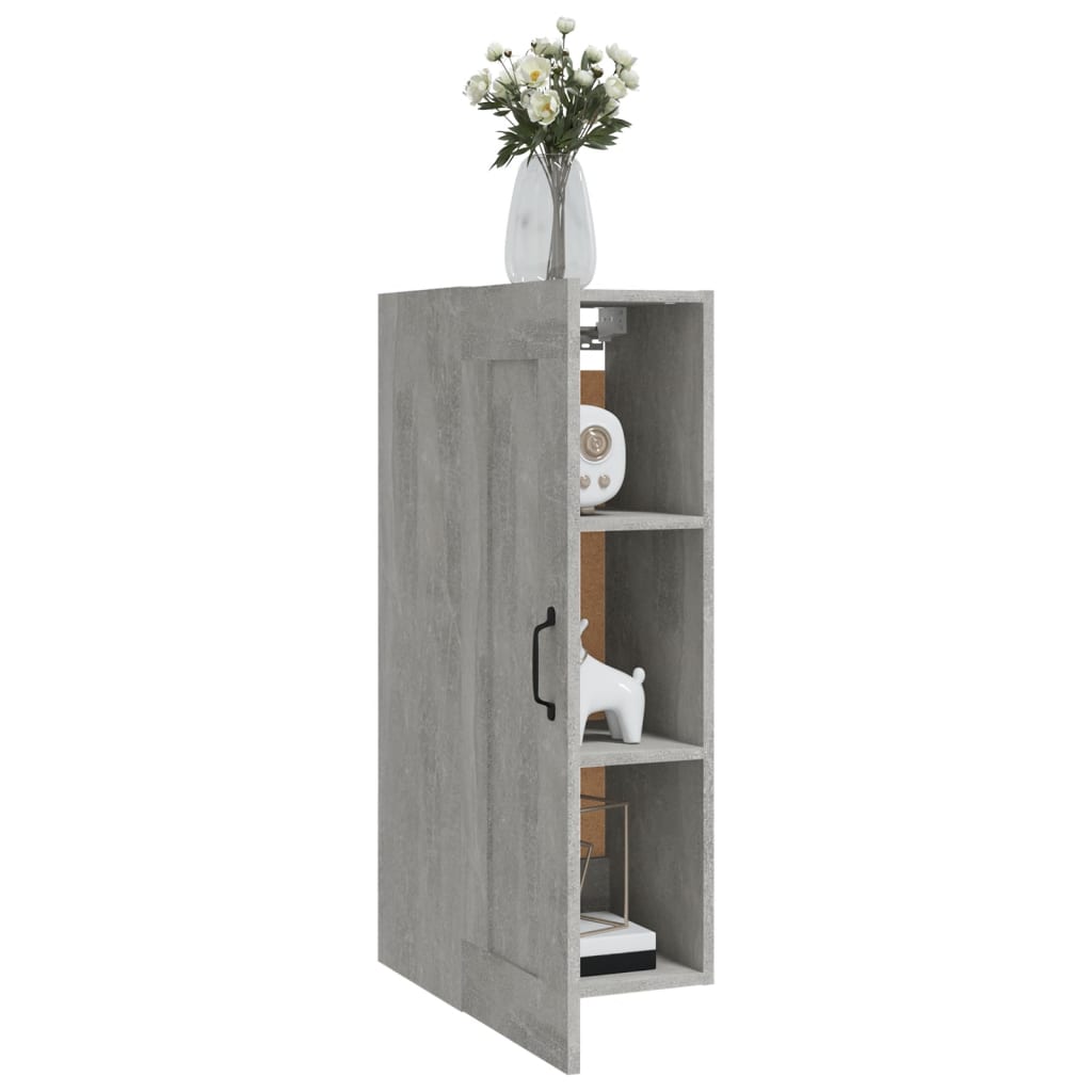 Wall cabinet, concrete grey, 35x34x90cm, engineered wood