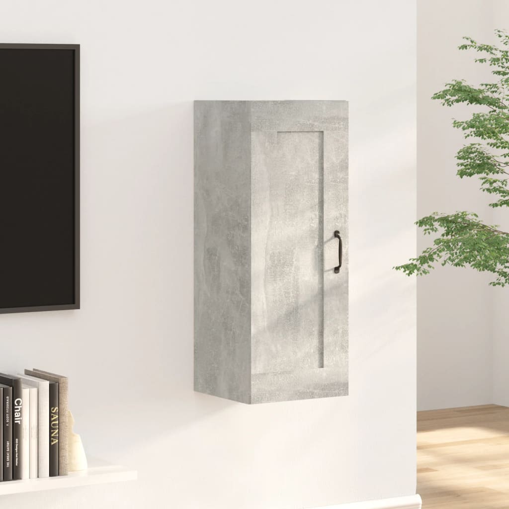 Wall cabinet, concrete grey, 35x34x90cm, engineered wood
