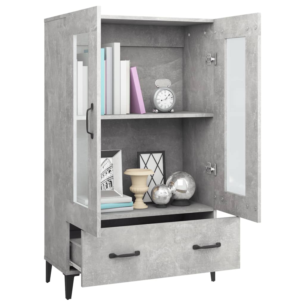 Chest of drawers, concrete grey, 70x31x115cm, engineered wood