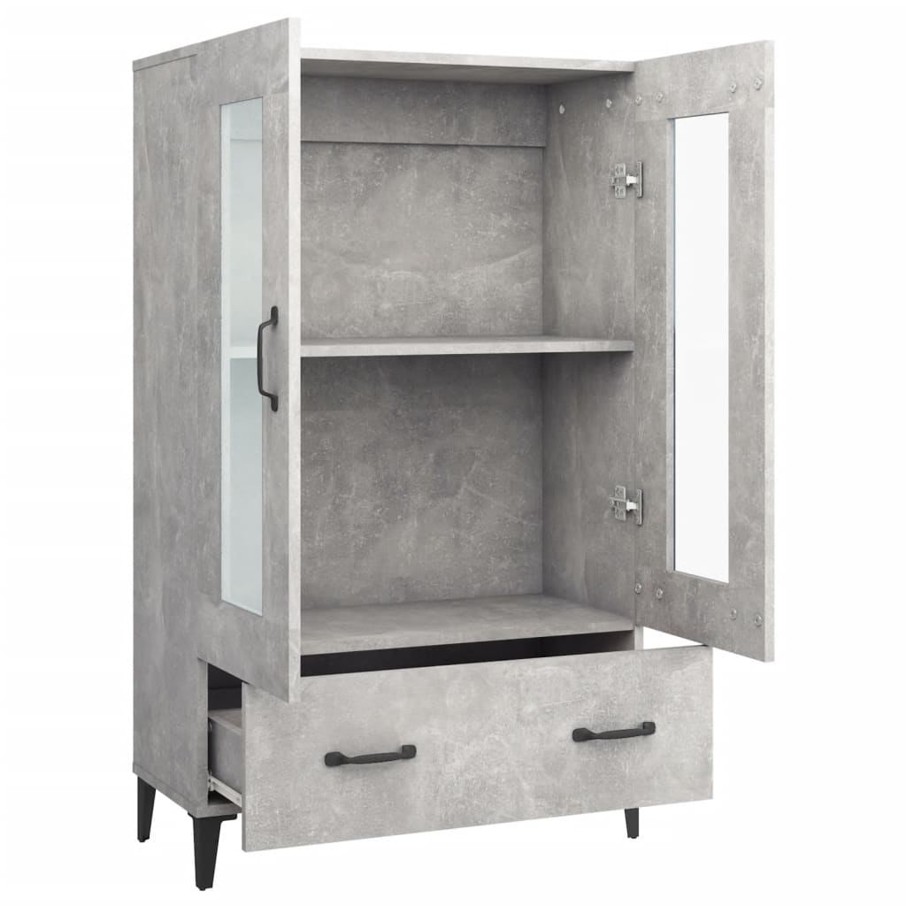 Chest of drawers, concrete grey, 70x31x115cm, engineered wood