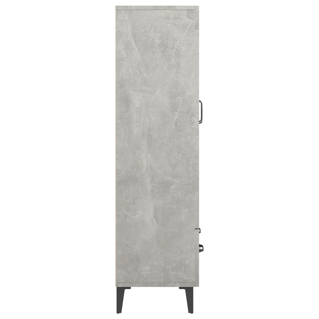 Chest of drawers, concrete grey, 70x31x115cm, engineered wood