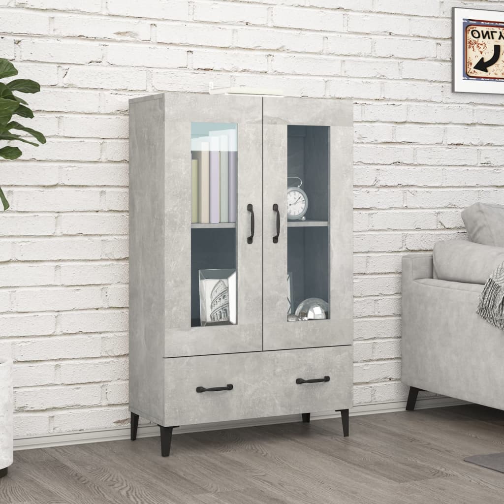 Chest of drawers, concrete grey, 70x31x115cm, engineered wood