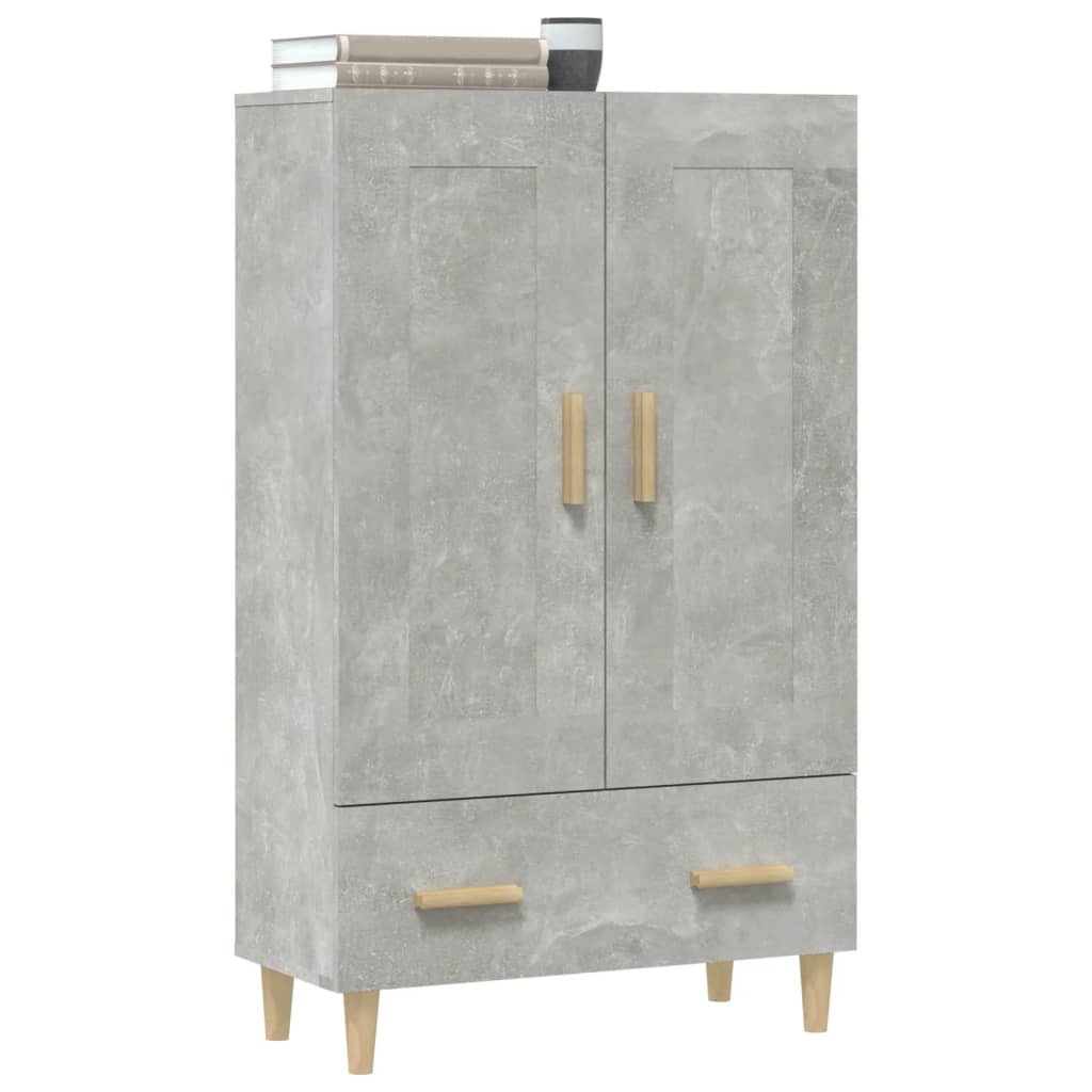 Kumode, betona pelēka krāsa, 70x31x115cm, apstrādāta koksne