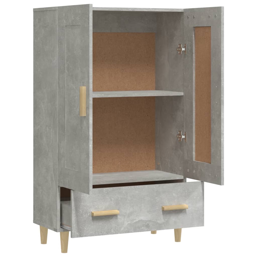Kumode, betona pelēka krāsa, 70x31x115cm, apstrādāta koksne