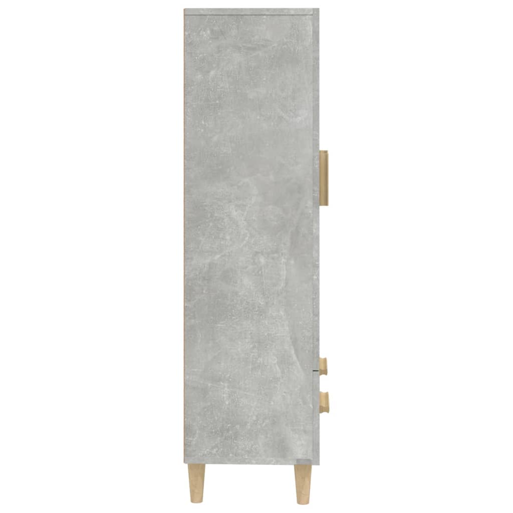 Kumode, betona pelēka krāsa, 70x31x115cm, apstrādāta koksne