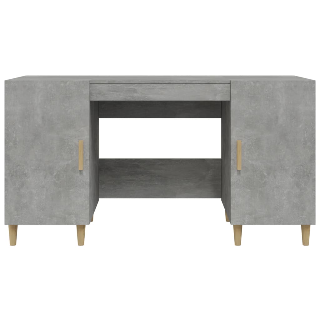 Desk, concrete gray, 140x50x75cm, engineered wood