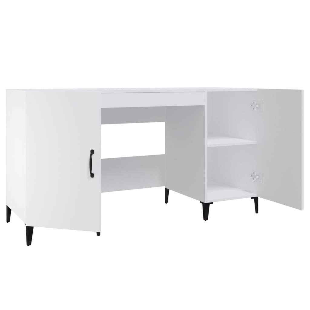 Writing desk, white, 140x50x75cm, engineered wood