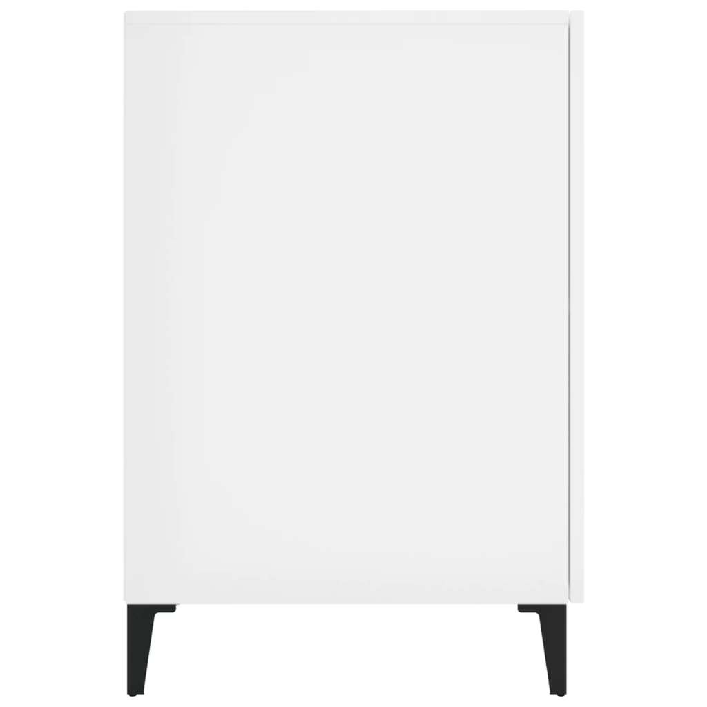Desk, white, 140x50x75cm, wood, glossy