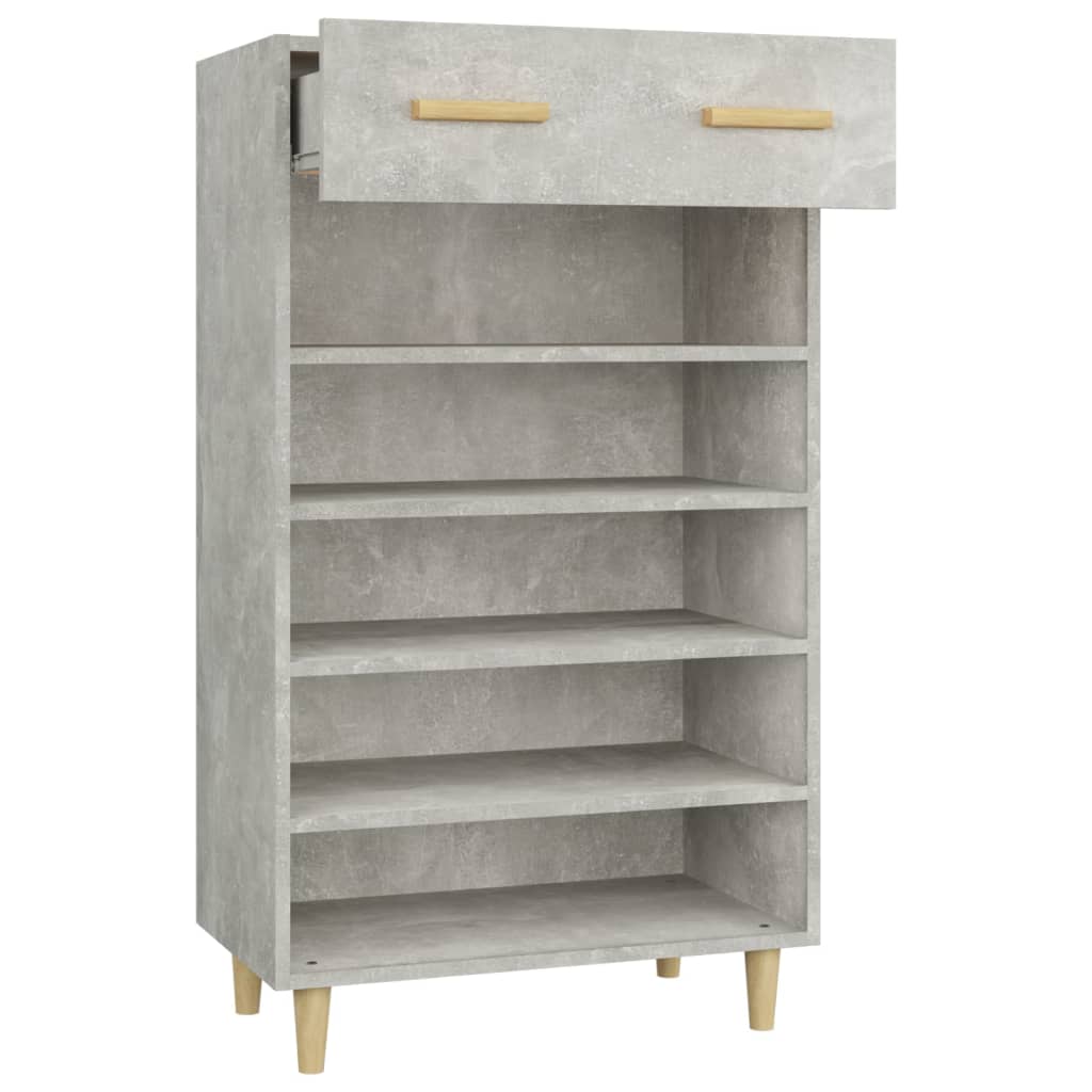 Shoe cabinet, concrete grey, 60x35x105cm, engineered wood
