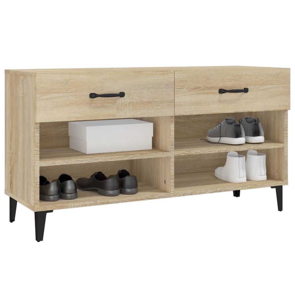 Shoe cabinet, oak, 102x35x55cm, engineered wood