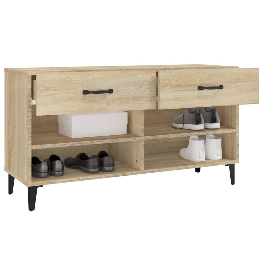 Shoe cabinet, oak, 102x35x55cm, engineered wood