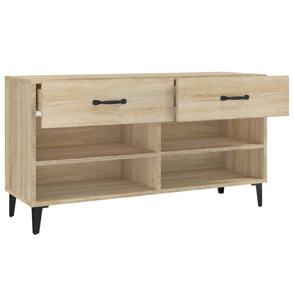 Shoe cabinet, oak, 102x35x55cm, engineered wood