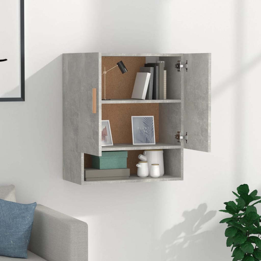 Wall cabinet, concrete grey, 60x31x70cm, engineered wood