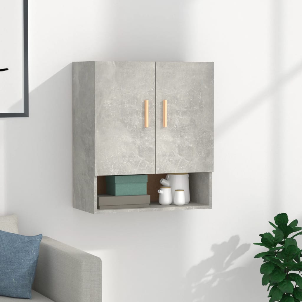 Wall cabinet, concrete grey, 60x31x70cm, engineered wood