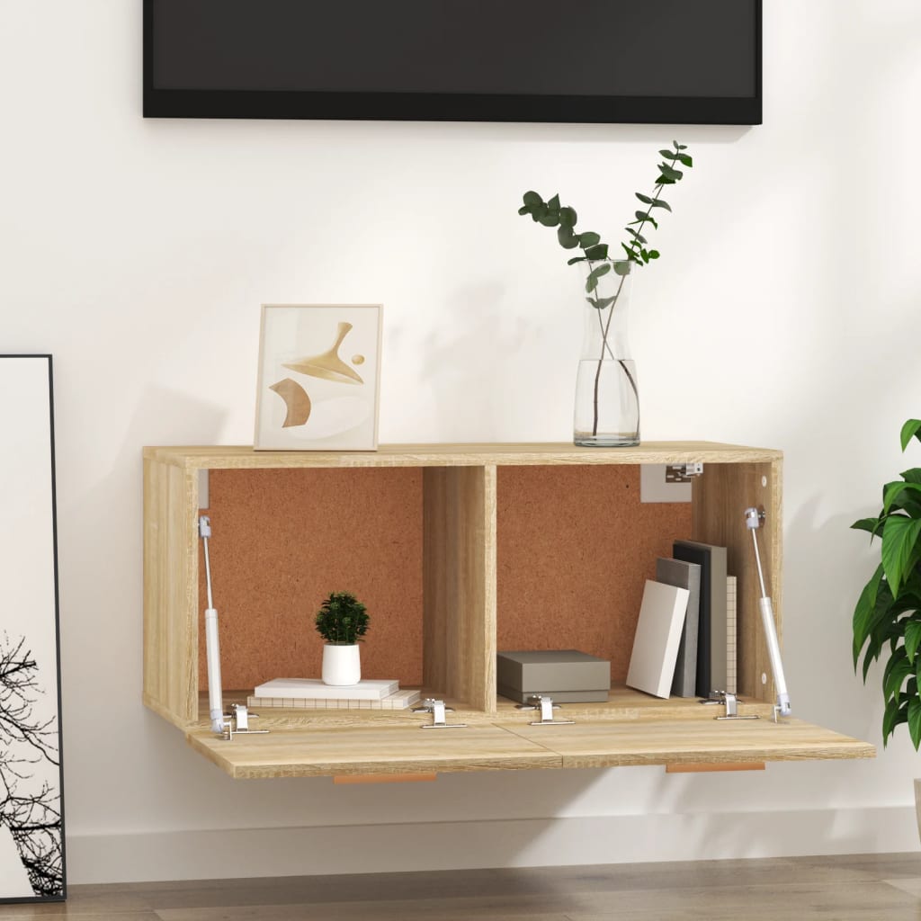 Wall cabinet, oak, 80x35x36.5cm, treated wood