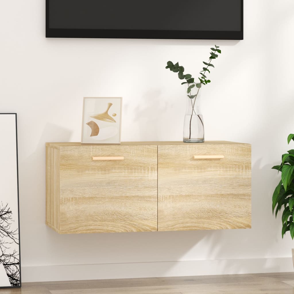 Wall cabinet, oak, 80x35x36.5cm, treated wood