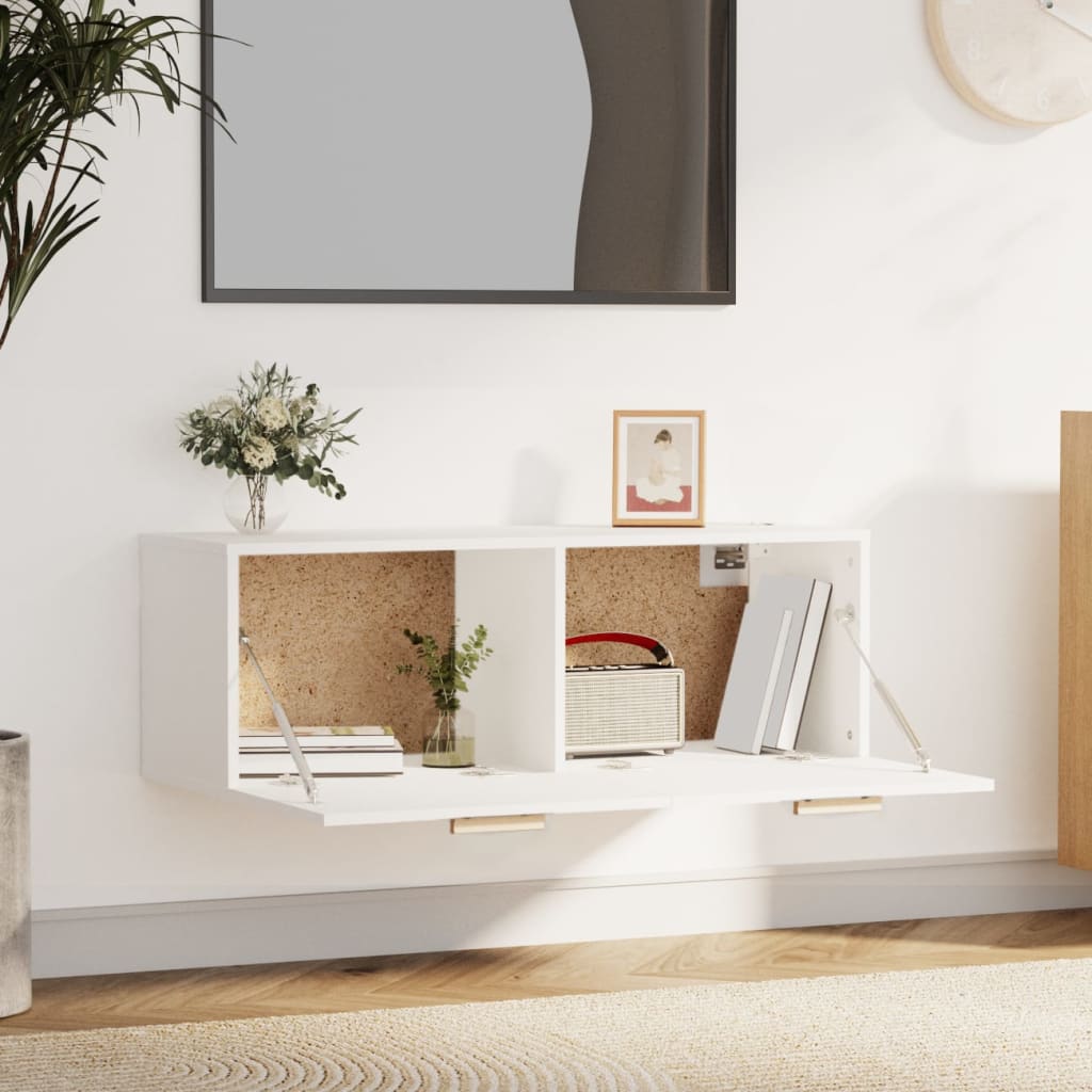Wall cabinet, white, 100x36.5x35cm, engineered wood