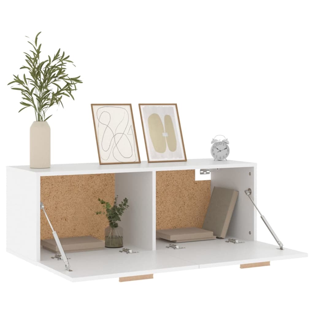 Wall cabinet, white, 100x36.5x35cm, engineered wood