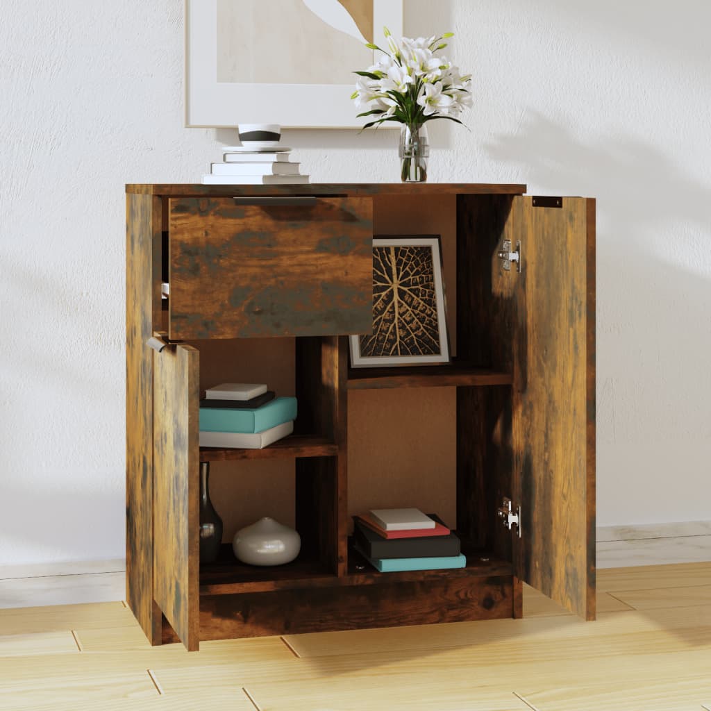 Sideboard, smoky oak, 60x30x70cm, engineered wood