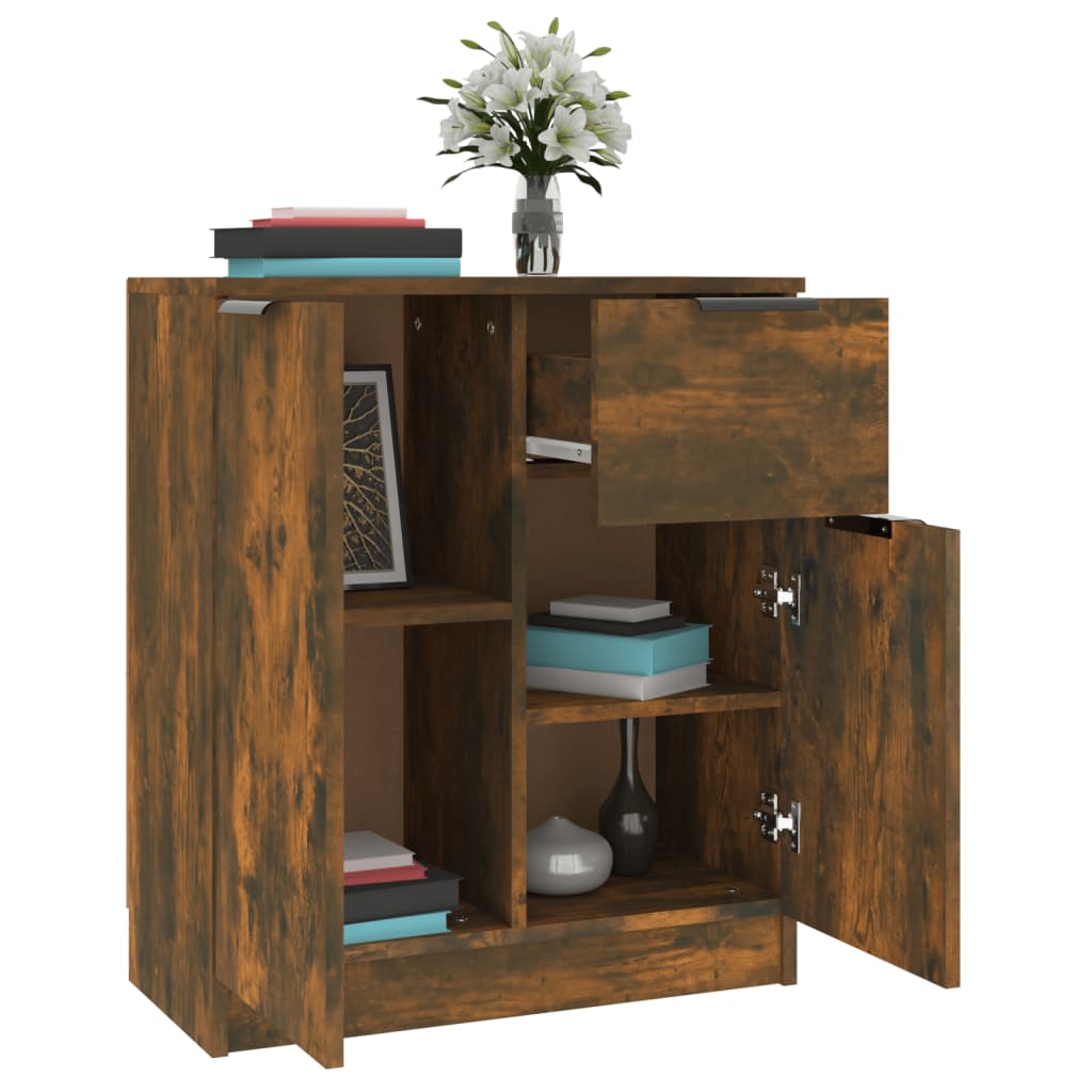 Sideboard, smoky oak, 60x30x70cm, engineered wood