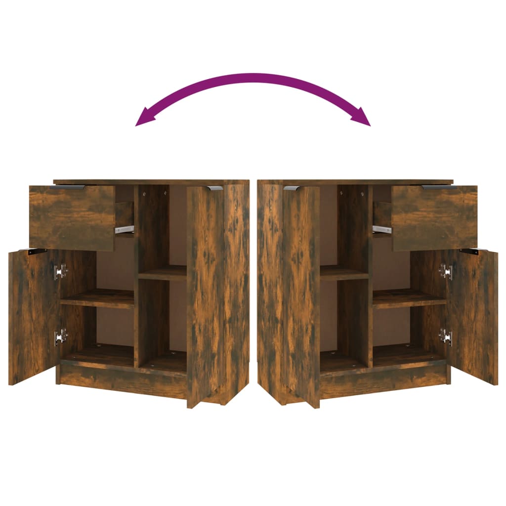 Sideboard, smoky oak, 60x30x70cm, engineered wood