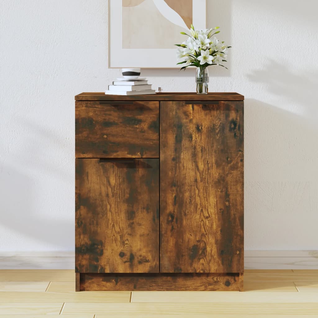 Sideboard, smoky oak, 60x30x70cm, engineered wood