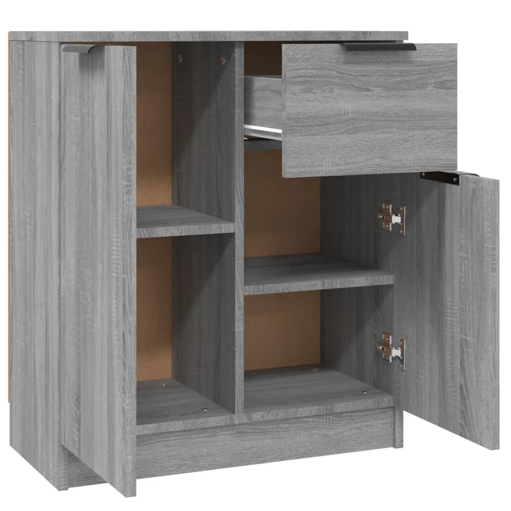 Side cabinet, gray oak, 60x30x70cm, engineered wood