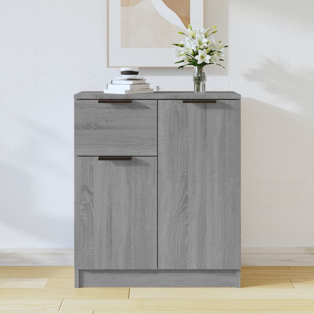 Side cabinet, gray oak, 60x30x70cm, engineered wood