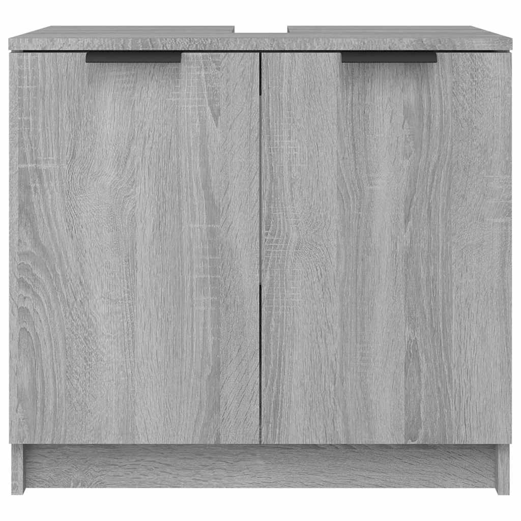 Bathroom cabinet, grey oak, 64.5x33.5x59cm, engineered wood