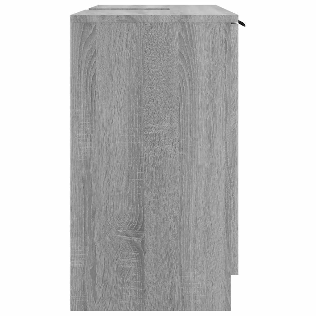 Bathroom cabinet, grey oak, 64.5x33.5x59cm, engineered wood