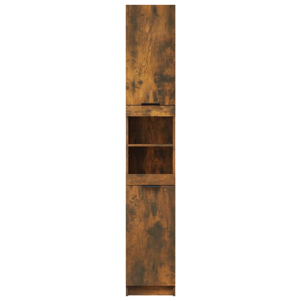 Bathroom cabinet, smoky oak, 32x34x188.5cm, wood