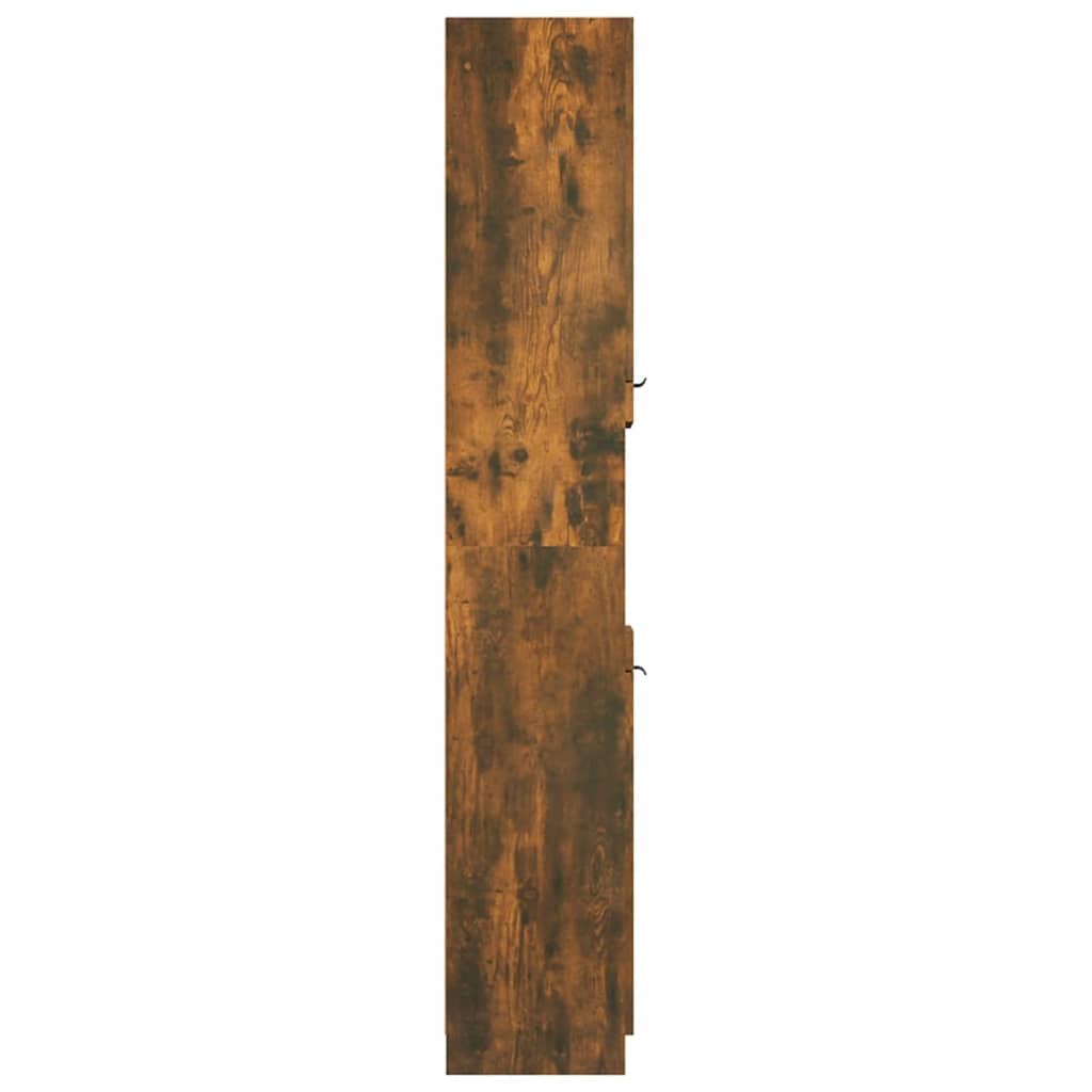 Bathroom cabinet, smoky oak, 32x34x188.5cm, wood