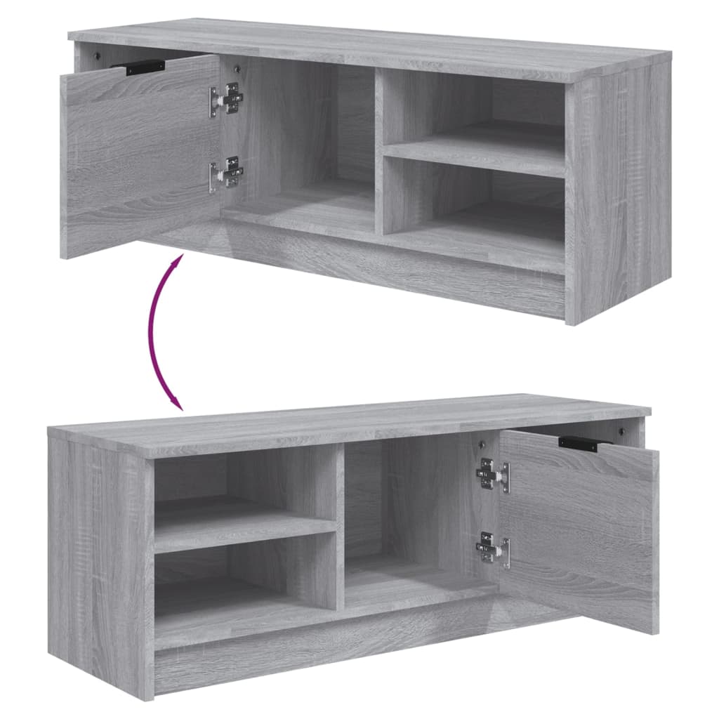 TV skapītis, pelēks, 102x35,5x36,5cm, koks