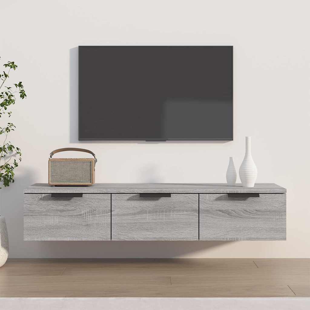 Sieninė spintelė, pilka ąžuolo, 102x30x20cm, apdirbta mediena