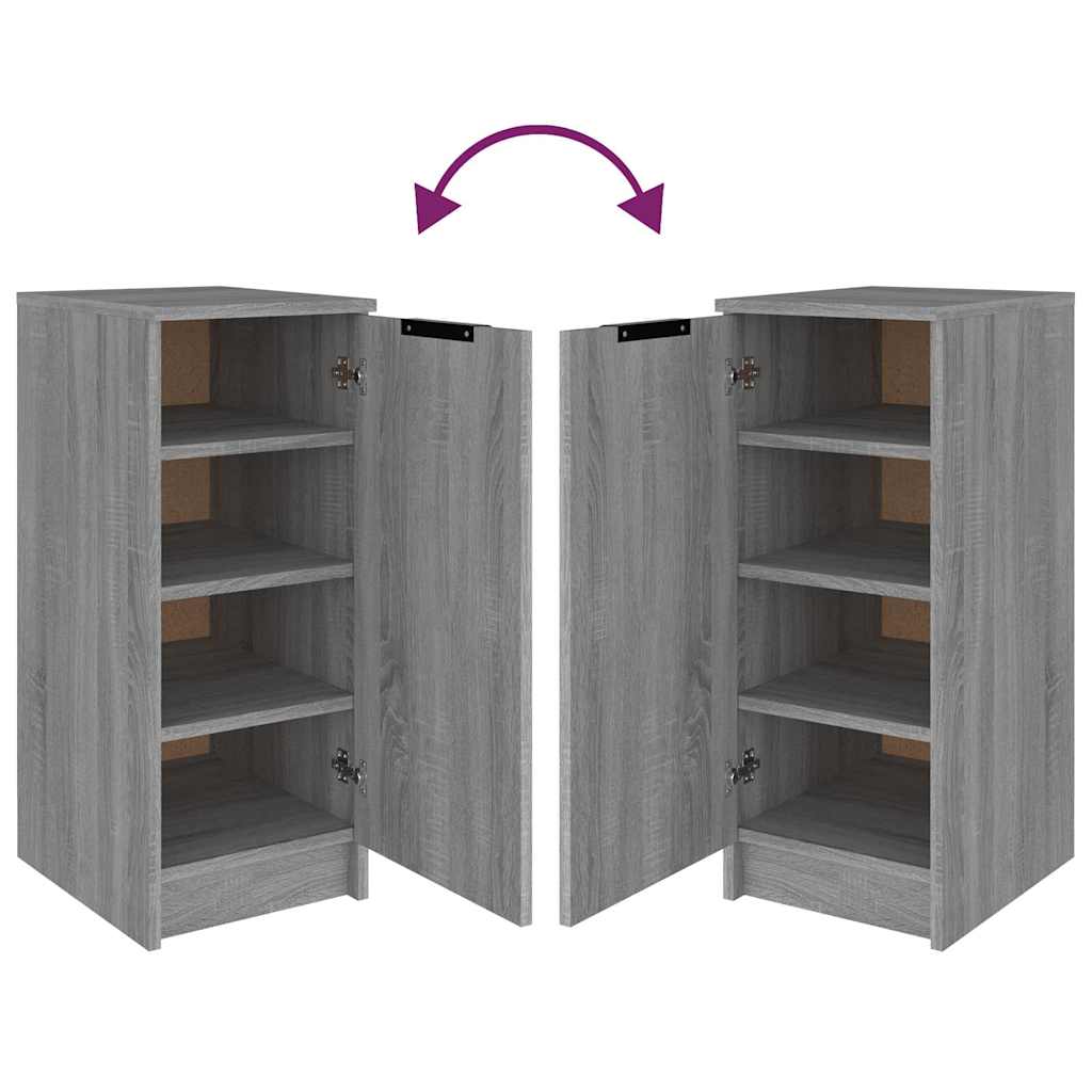 Shoe cabinet, grey oak, 30x35x70cm, engineered wood